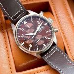 Best Quality Copy IWC Pilot Chronogaph Spitfire Watch Chocolate Dial